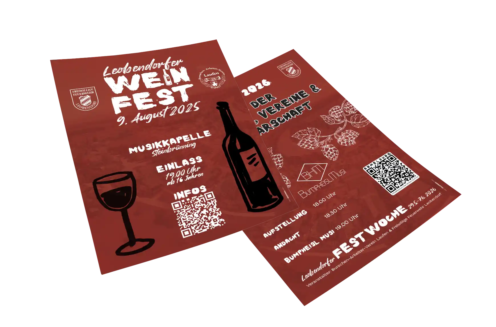 Plakate Festwoche Weinfest Leobendorfer Festwoche 26